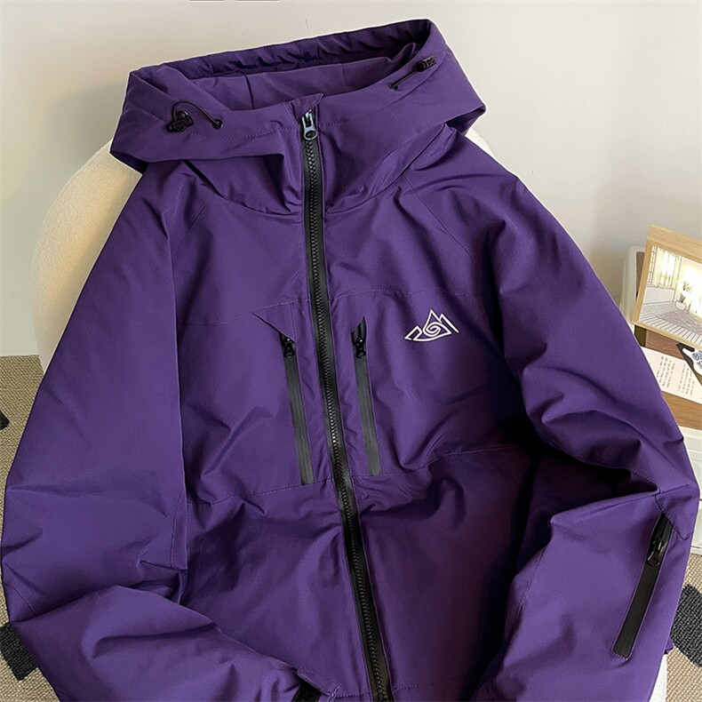 24冬户外双板防水防风滑雪服男士大码加棉加厚保暖登山服M77-P160,男装棉衣,电商A001
