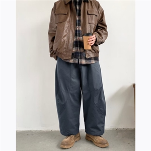 工装休闲裤男士韩版潮流阔腿痞子帅气百搭2024夏季长裤K5259-P39图片