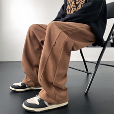 主推款2025秋季新款宽松直筒运动休闲裤卫裤大码A017K601P55，男装休闲裤，电商A017