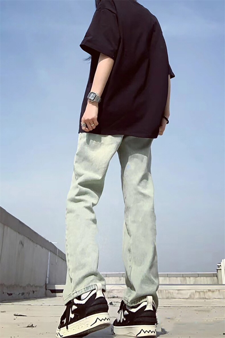 2024春款修身微喇复古弹力牛仔裤715-6-BK01P50,男装牛仔裤,星座715-6