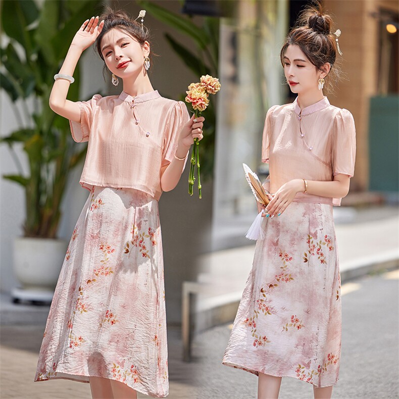 【99封顶】大码亏本特价清仓中式气质上衣半身裙国风旗袍，女装连衣裙，贝蕾酷儿