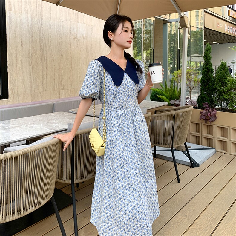 【新款有现货】小众碎花连衣裙82366-P105-K145,女装连衣裙,辉之琳
