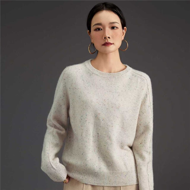 2025年秋季时尚百搭通勤简约休闲羊绒衫，女装羊绒衫，鑫萬耀羊绒