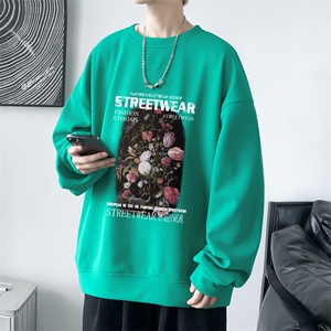 华夫格卫衣！2023春季男士潮牌圆领卫衣百搭上衣HWY05P30图片