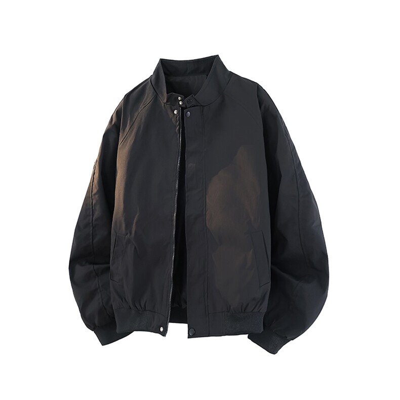 新款飞行夹克立领小众设计教练拉链显瘦纯色外套JK8211P45，男装夹克，电商A128