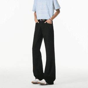 现货!港风新款2025潮流百搭直筒宽松大码牛仔裤松紧腰NZ6155-P28，男装牛仔裤，星座1103-2