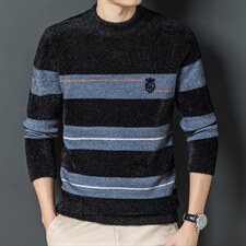 Z2609男士2023年秋冬新款长袖圆领针织衫休闲打底衫P95，男装针织衫/毛衣，电商B360