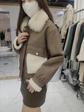 2021冬装新款皮衣外套女，女装皮衣，迷吉meeggle