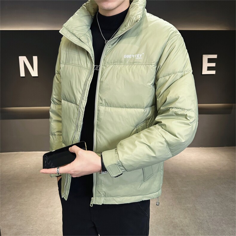 2025数据男士冬季羽绒服立领百搭鸭绒保暖青年夹克外套，男装夹克，电商A225