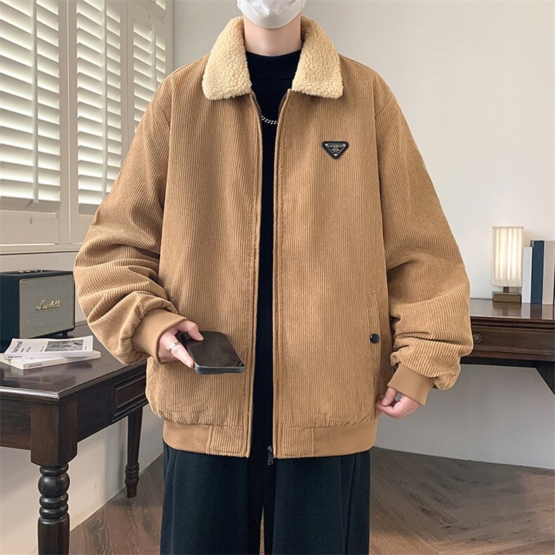 加厚系复古冬季男款休闲翻领水洗棉服夹克棉衣外套潮牌特P,男装夹克,星座715-4