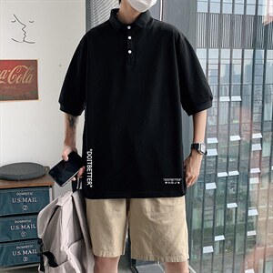 PL57002-P35翻领短袖polo衫男大码胖子半袖t恤男有领保罗衫模特,男装Polo衫,电商A040
