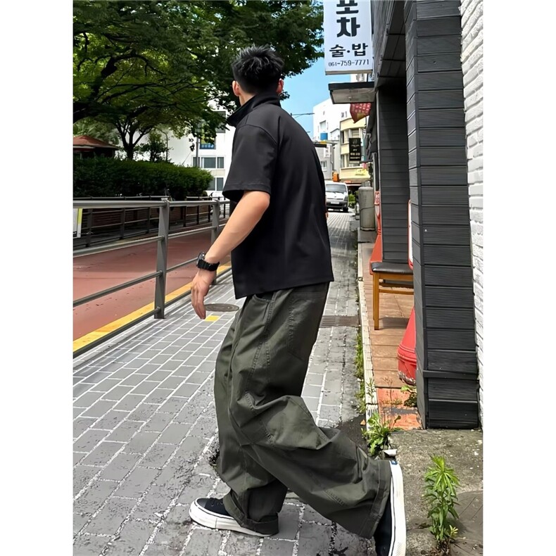 【网图】小众休闲裤男个性工装百搭设计感长裤子K5506/特P45，男装工装外套，电商D202-1