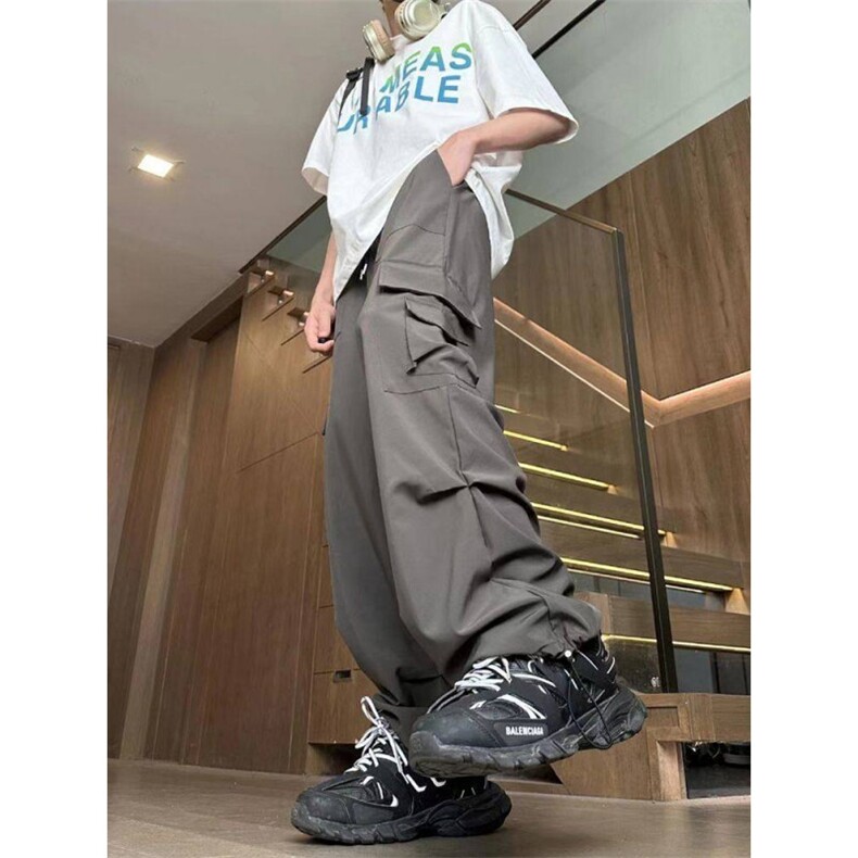 网图慎用口袋工装裤春夏款松弛感裤子高街速干运动裤310A-926-P25,男装工装外套,四季星座310A
