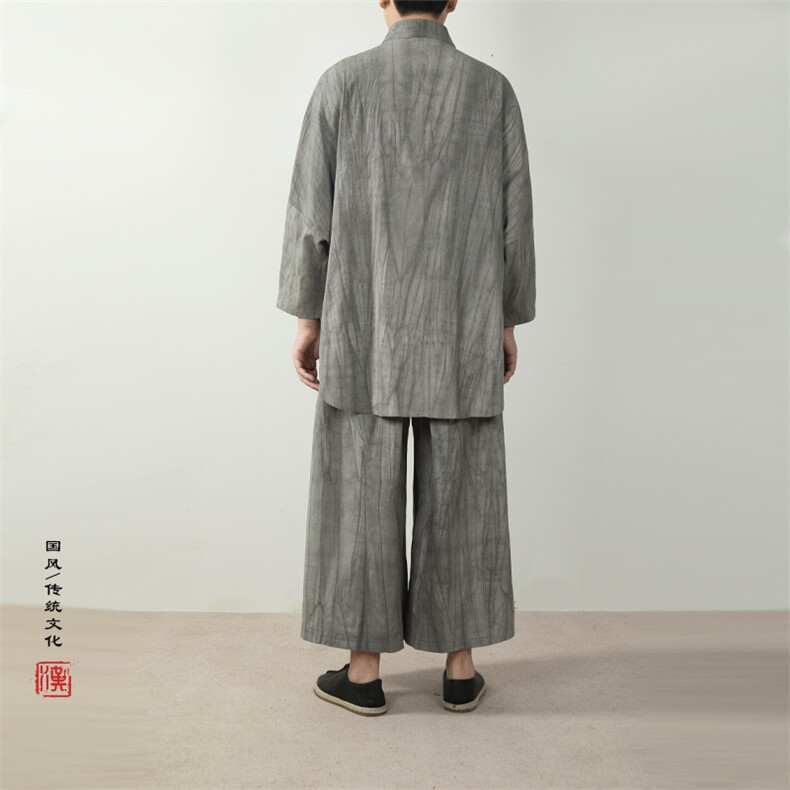 风男装立领廓形新中式男士衬衫C208P85,男装衬衫,钱塘802