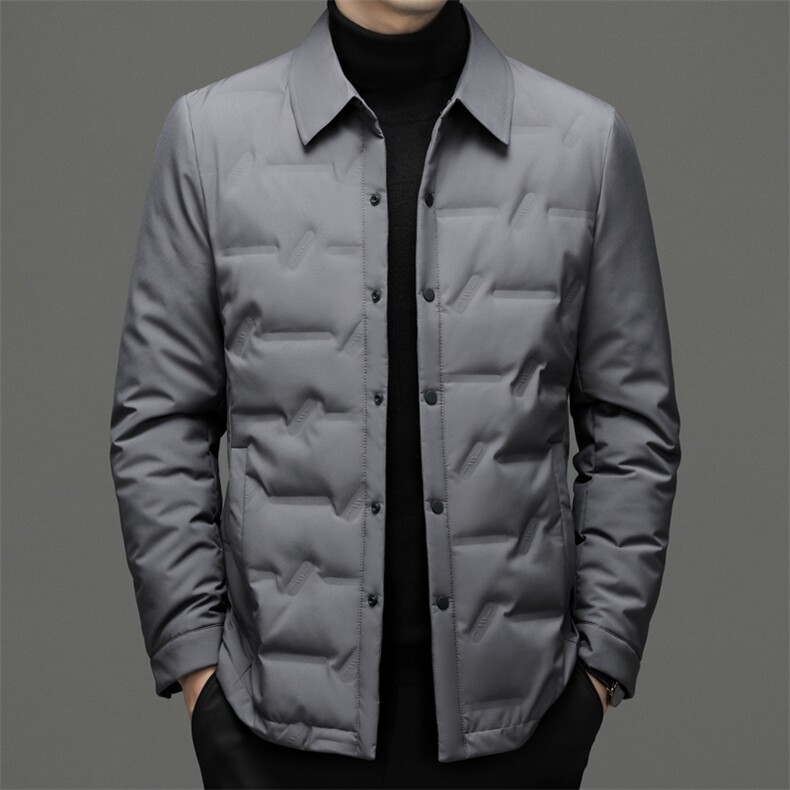 QC8013钱塘2020-2冬季厚款商务休闲翻领中年男士羽绒服P175,男装羽绒服,钱塘207-2