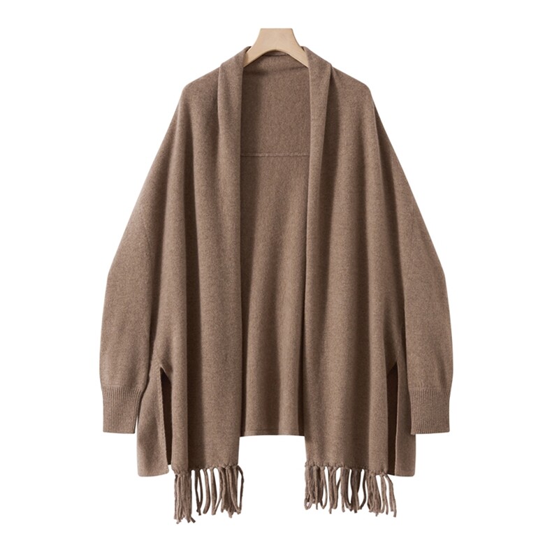 2025年秋季新款百搭女士大开衫披肩，披肩，品秋羊绒