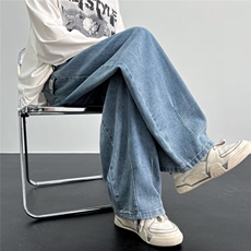 系绳拖地牛仔裤男士夏季薄款宽松阔腿裤B9048P45，男装牛仔裤，星座1116-2