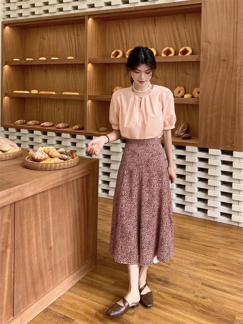 现货粉色套装半裙小衫高品质，女装职业装，伊奈秀E∩ΛXU(5F)