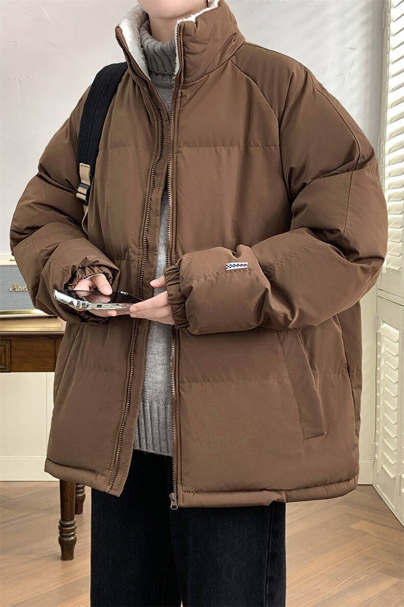 冬上新加棉加厚保暖棉服青少年潮港风立领棉衣外套男女8801-P65,男装棉衣,电商A441-1