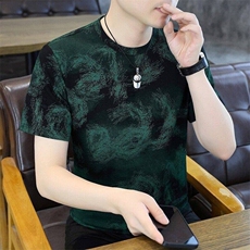 25193-P40夏季时尚休闲T恤男打底衫商务休闲圆领渐变打底衫，男装T恤，电商D310B-1