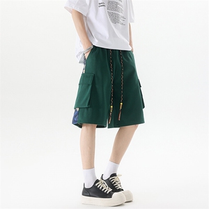 8XL-M 华夫格针织短裤男夏季风宽松潮流休闲四五分裤DK1540P45图片