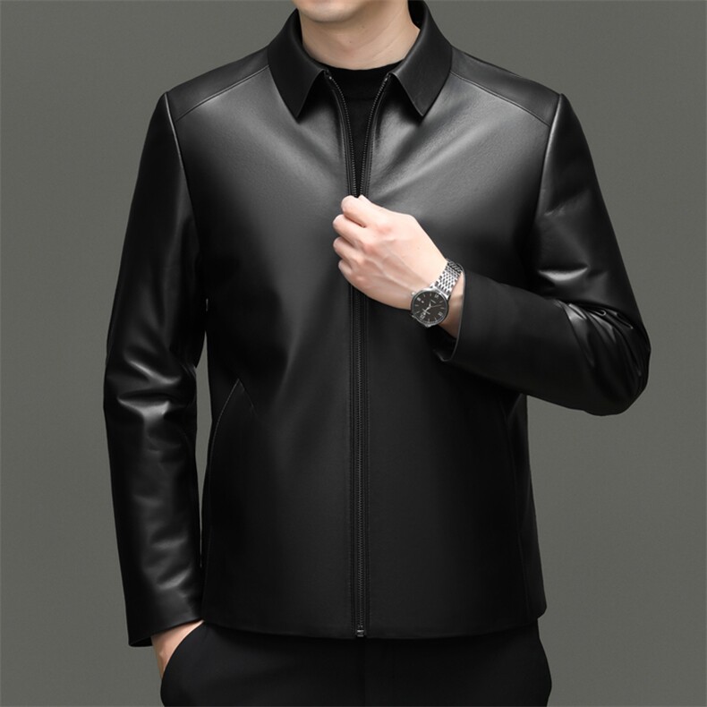 BG-T2522冬季男士海宁真皮羽绒服绵羊皮夹克鹅绒内胆百搭外套,男装夹克,电商B360A（原721A）