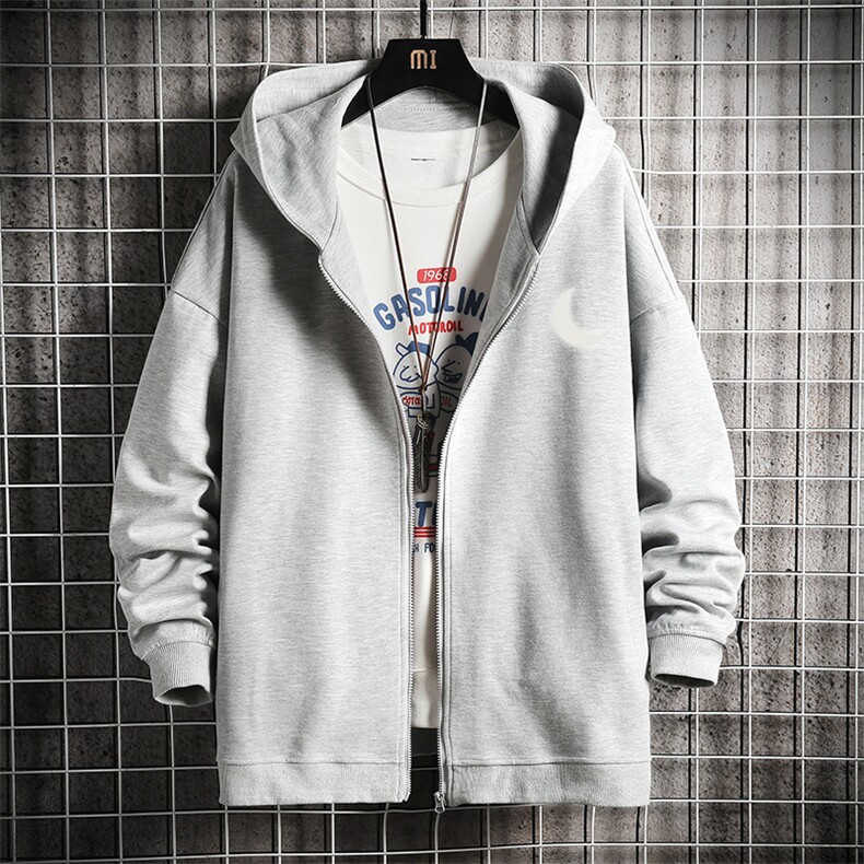 KS21055-P38连帽开衫卫衣男运动外套大码班服网格挂拍,男装卫衣,电商A040A