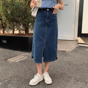 牛仔半裙图片