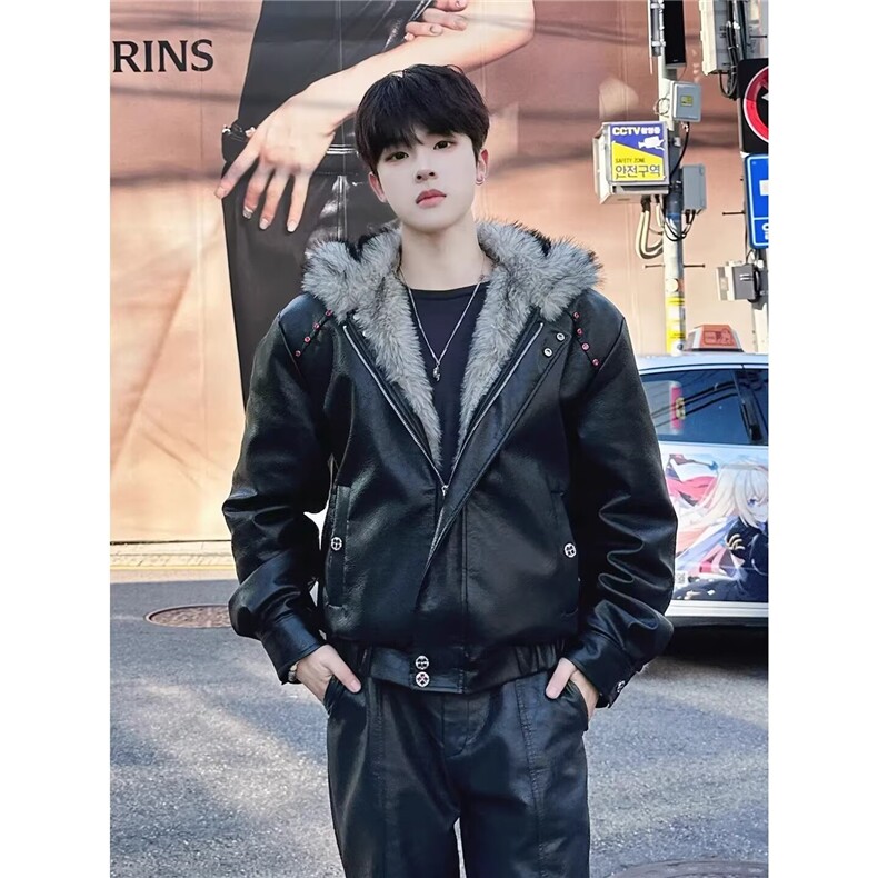 JY771-P138 冬季棉服棉衣男生加厚保暖运动休闲潮牌帅气外套图片