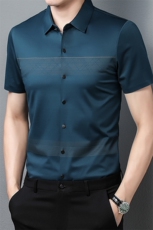 AD5822钱塘2020-3夏季男士精品商务休闲短袖衬衫P75，男装衬衫，钱塘207-3