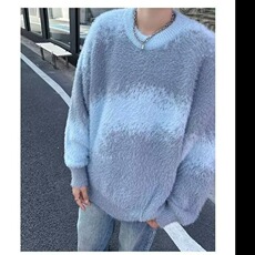 2025秋冬美式复古撞色慵懒风毛衣男款冬季宽松针织衫加厚保暖外套，男装针织衫/毛衣，星座506A