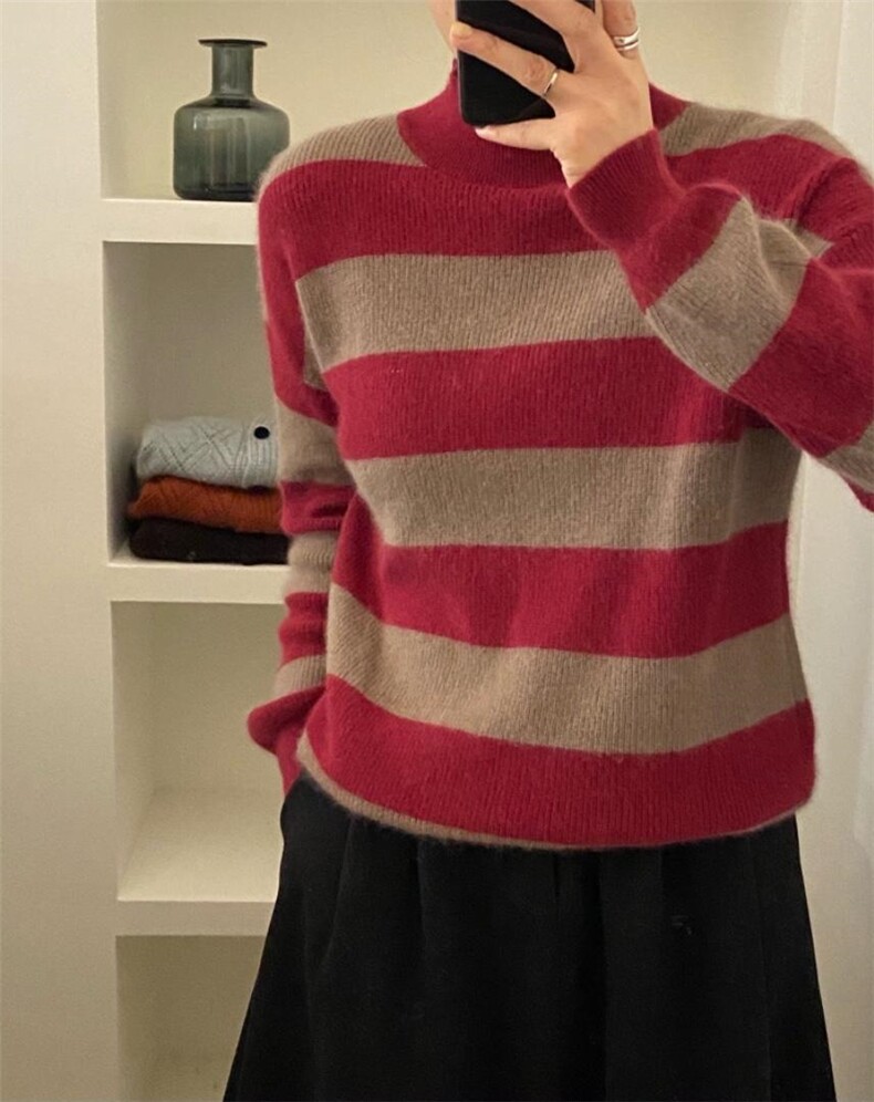 圆领毛衣，女装针织衫/毛衣，FMV