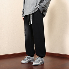 主推棉M-8XL秋季新款大码束脚潮流休闲卫裤109-K610-P50，男装休闲裤，星座109-1
