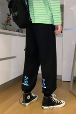 K3025/P45春装新款休闲裤卫裤运动裤男大码小熊反光夜光男裤子，男装休闲裤，电商A141