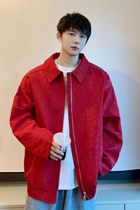港风大码M-5XL夹克男情侣百搭外套男100%聚酯纤维JK8742P75控108图片