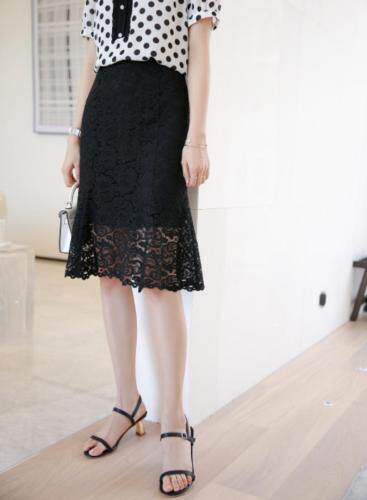 2021夏季新款蕾丝鱼尾半裙，女装半身裙，秋子丰色(1F)