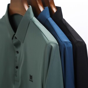 短袖t恤男装夏季新品2022中年男士内搭纯色潮翻领衣服打底体恤衫图片