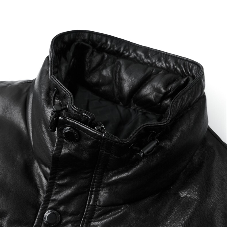 BG-X093冬季男士海宁真皮羽绒服山羊皮夹克鹅绒内胆百搭外套,男装夹克,电商B360A（原721A）