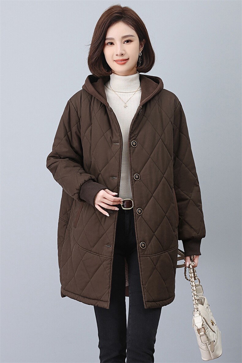 2024年冬季长款连帽加绒加厚休闲女棉衣棉服,女装棉衣/棉服,悦见她