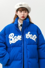 中性风2023冬季新款情侣毛巾绣棉衣立领加厚潮牌棉服MYTC157P95，男装棉衣，电商B220
