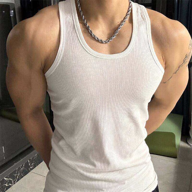 数据款男士背心重磅棉粗螺纹街头工字无袖修身吸汗肌肉男DX23，男装背心/马甲，星座1116A（原606A-3）