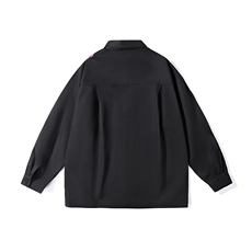 春季口红印花纯棉长袖衬衫潮流衬衣男休闲衬衫外套CS20P45，男装衬衫，电商C323