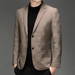 CK7822钱塘2020-2冬季厚款羽绒中年男士简约百搭时尚西服外套P165