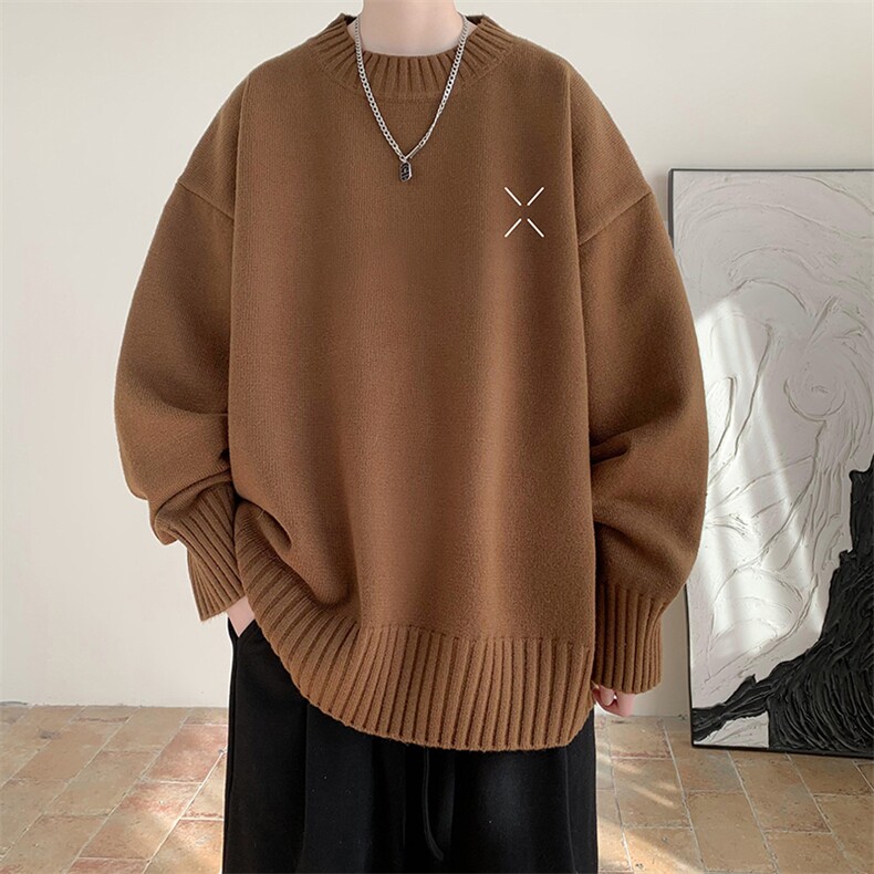 半高领毛衣男士大码针织衫男毛线衣男M18305-P45加绒款-P65,男装针织衫/毛衣,电商A040