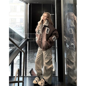 网图 美潮贴布绣座山雕棉服外套 W1952/特P115图片