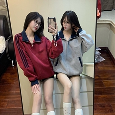 抖音得物高品质美式高街重磅结构设计拼接织带立领卫衣外套CM42，男装卫衣，电商A486