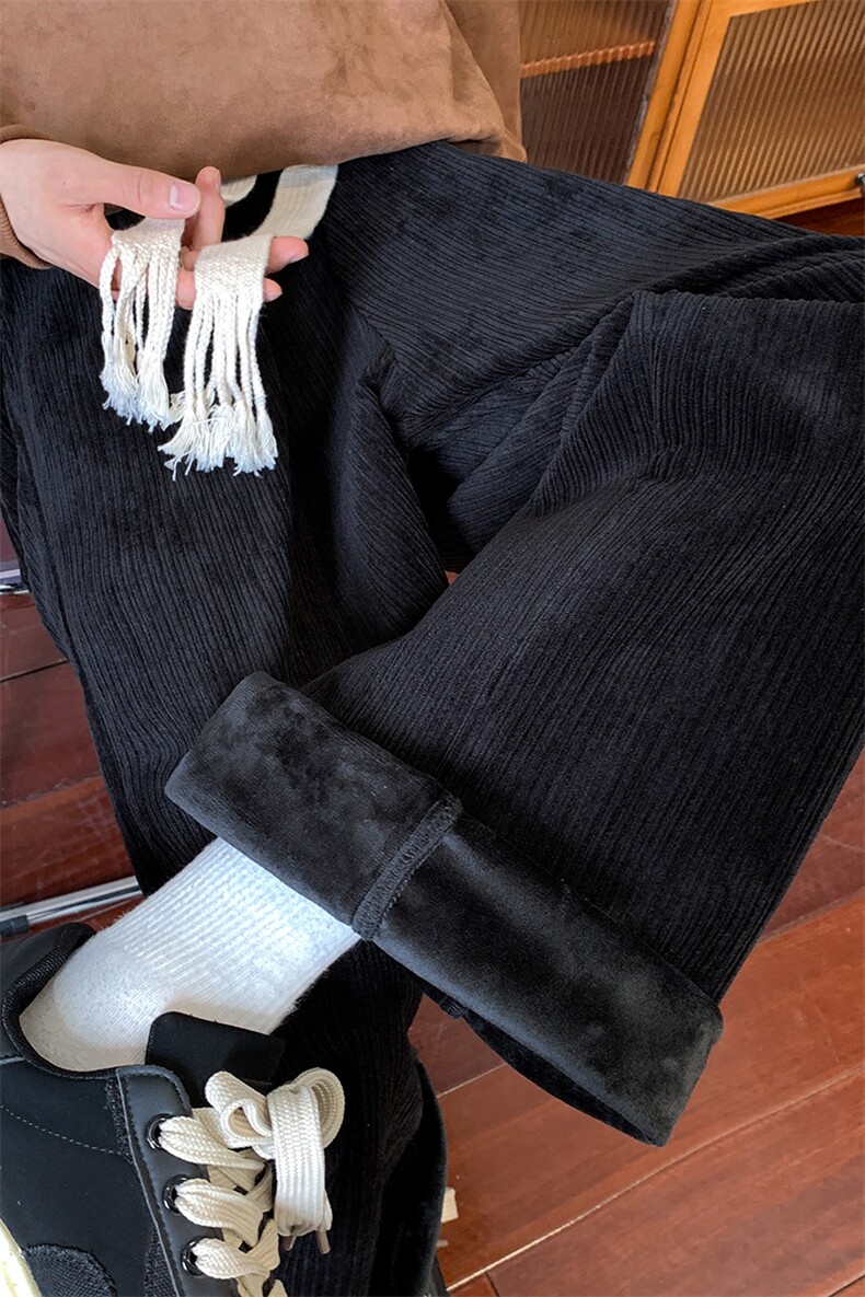 8XL-M特大码胖子加厚雪尼尔运动裤加绒灯芯绒卫裤男9028P45控58,男装休闲裤,电商D206-1