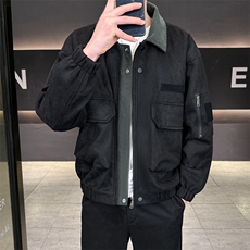 春款现货复古休闲工装夹克男士翻领宽松外套JK02656-P78，男装夹克，星座308B-2