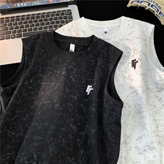 主推款！夏季新款背心无袖T恤男坎肩潮牌汗衫815A-BX801-P35控58，男装T恤，星座815A