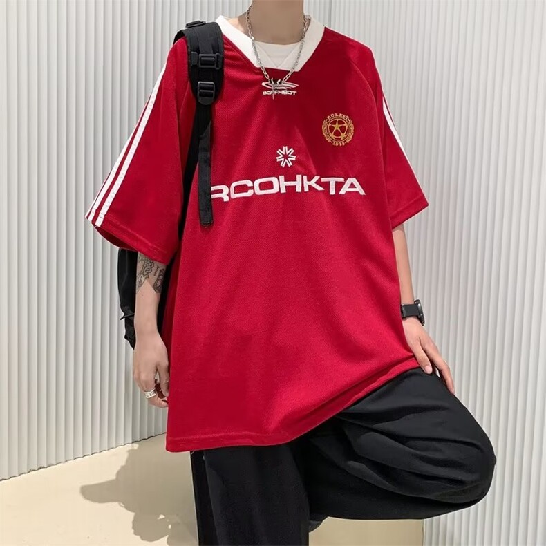 圆领T恤新款标准半袖潮流短袖潮夏款V领风貌男PT123-P32,男装T恤,星座1109-3
